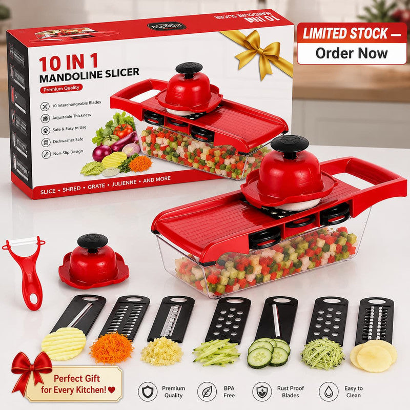10-in-1 Mandoline Slicer – Har Kitchen Kaam Sirf 1 Tool Se!