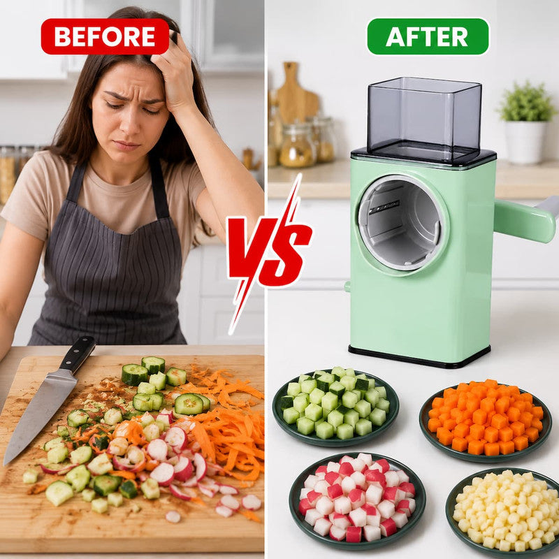 4-in-1 Vegetable Cutter – Cutting, Slicing, Chopping Sab Ek Minute Mein!