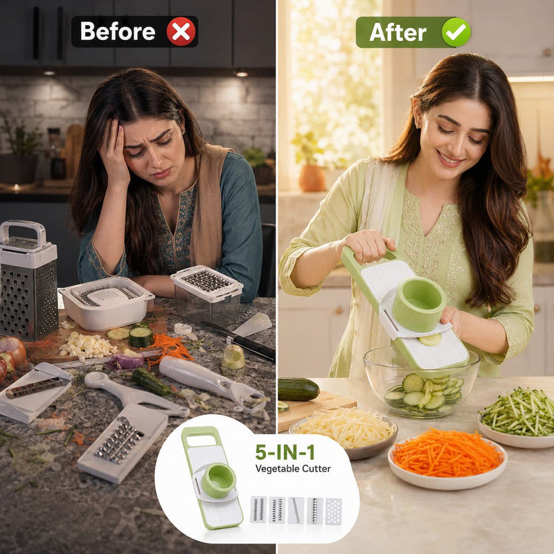 5-in-1 Vegetable Cutter – Ab Sabzi Kaatna Bas 2 Minute Ka Kaam